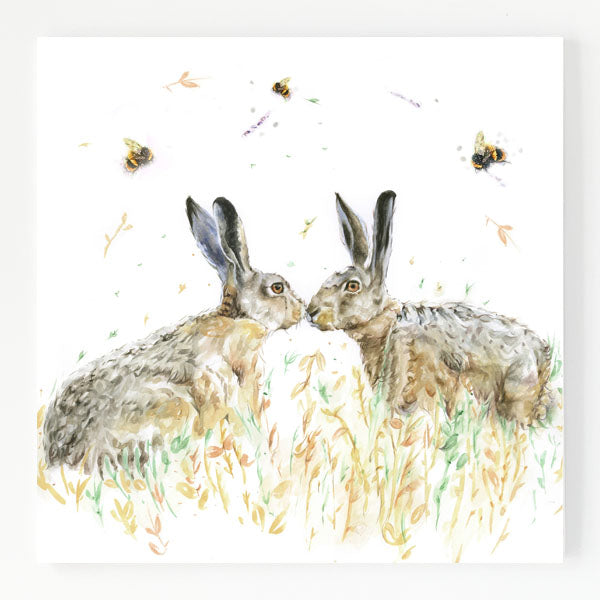 Ceramic Trivet - Hare 'n' Kisses