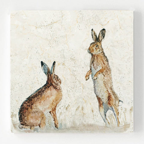 Marble Coaster - Harvest Hares