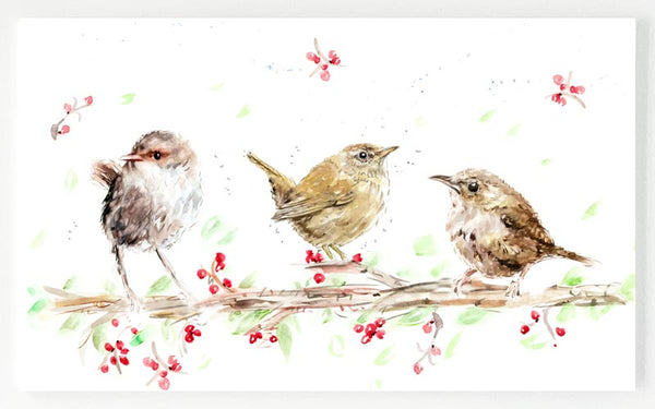 Ceramic Platter - Berry Wren