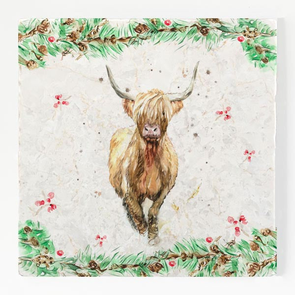 Large Trivet - Highland Henry Christmas
