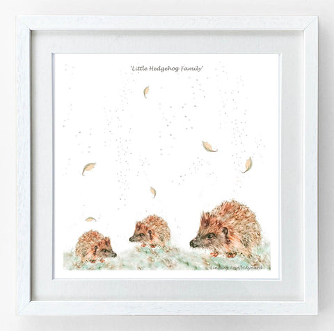 Fine Art Print - Little Hedgehog Family