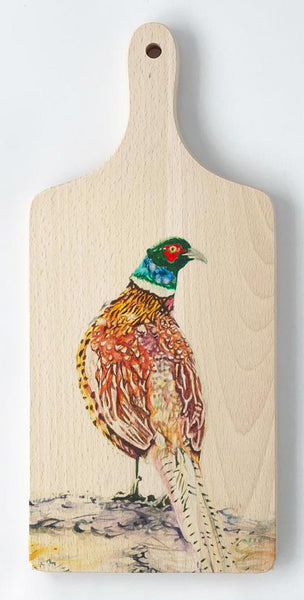 Paddle Chopping Board - Pheasant Bouquet