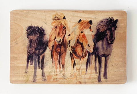 Wooden Chopping Board (large) - Pony Club