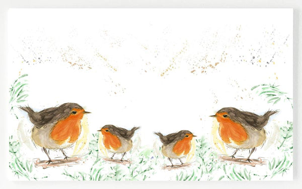 Ceramic Platter - Robin Family