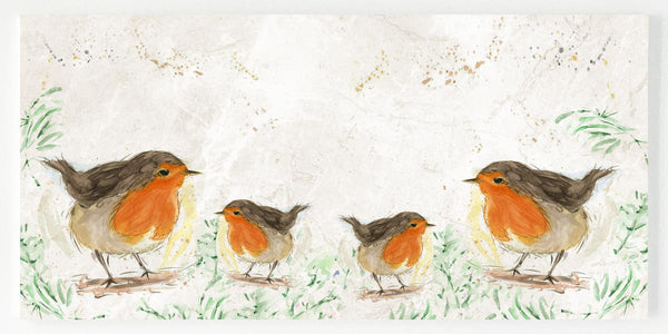 Ceramic Table Runner - Robin Family