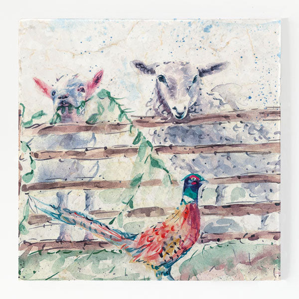 Small Trivet - Sheep and Goat