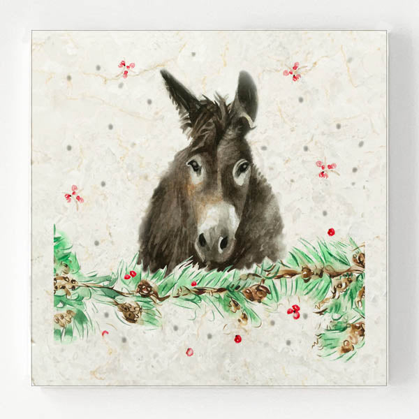 Marble Coaster - Snowy Donkey