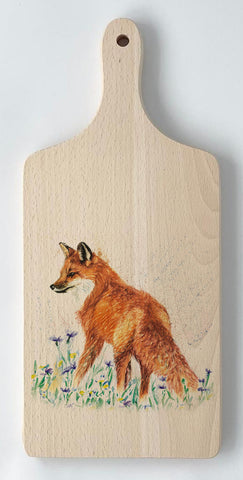 Paddle Chopping Board - Standing Fox