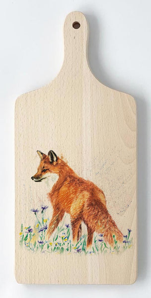 Paddle Chopping Board - Standing Fox