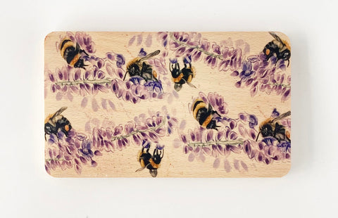 Wooden Chopping Board (small) - Study in Bee