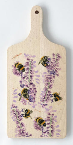 Paddle Chopping Board - Study in Bee