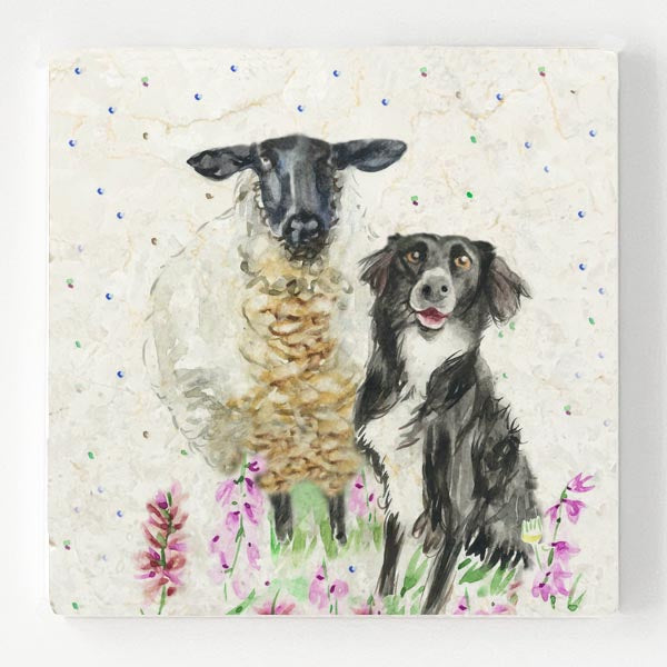 Marble Coaster -Suffolk Collie