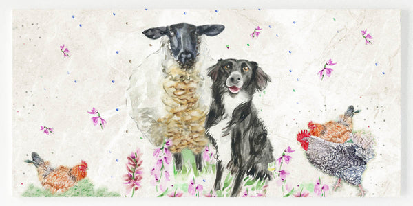 Ceramic Table Runner - Suffolk Collie
