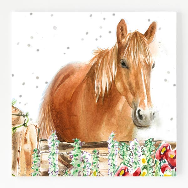 Ceramic Trivet - Summer Donkey Horse