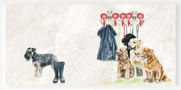 Ceramic Table Runner - Waiting for Walkies