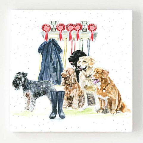 Ceramic Coaster - Waiting for Walkies
