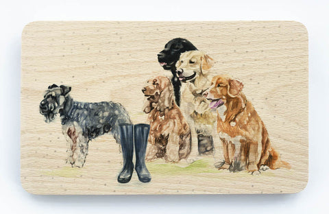 Beech Chopping Board - Waiting for Walkies