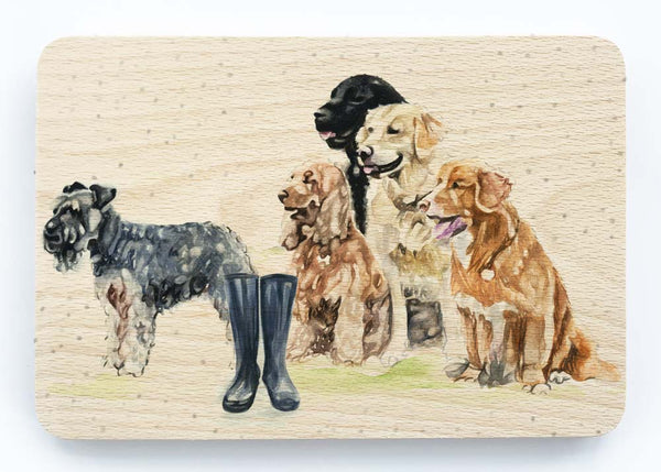 Beech Chopping Board - Waiting for Walkies