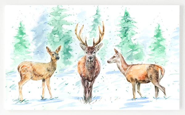 Ceramic Platter - Winter Deer