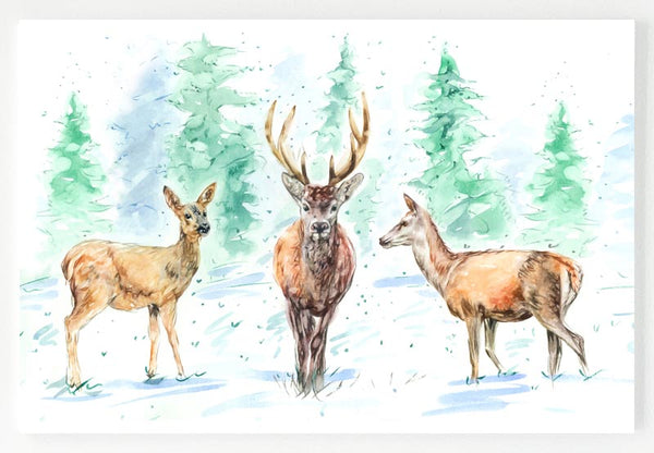 Ceramic Placemat - Winter Deer