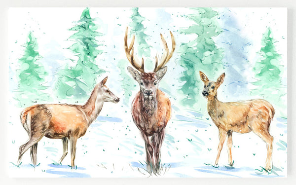 Ceramic Platter - Winter Deer