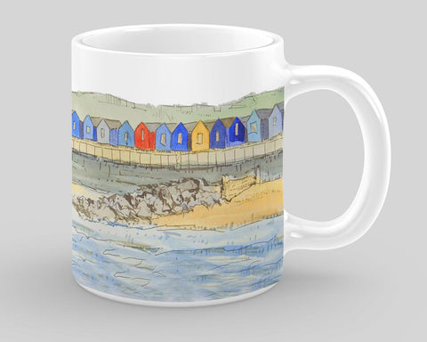 Fine Bone China Mug - Beach Huts