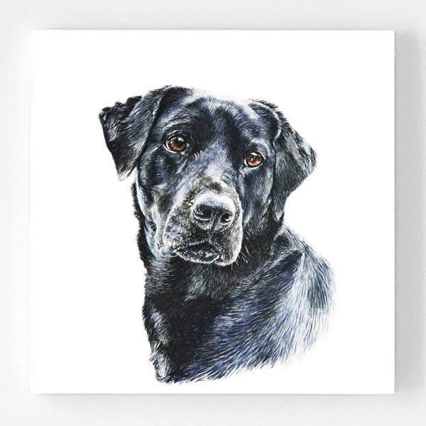 Ceramic Coaster - Black Labrador