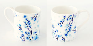Fine Bone China Mug - Blue Blossom
