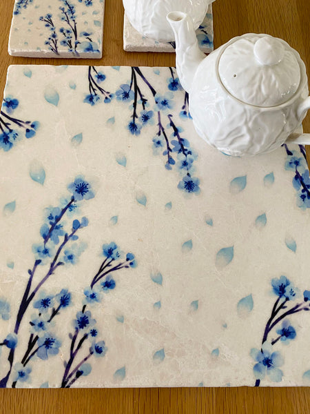Small Trivet - Blue Blossom