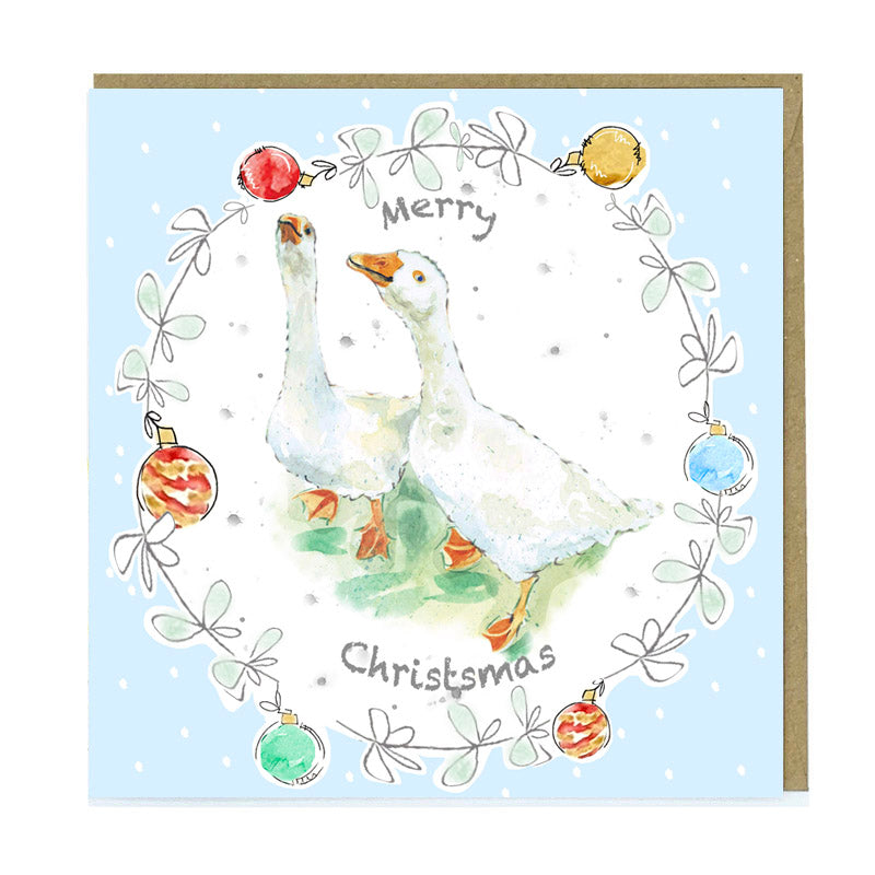 Greetings Card - Christmas Geese