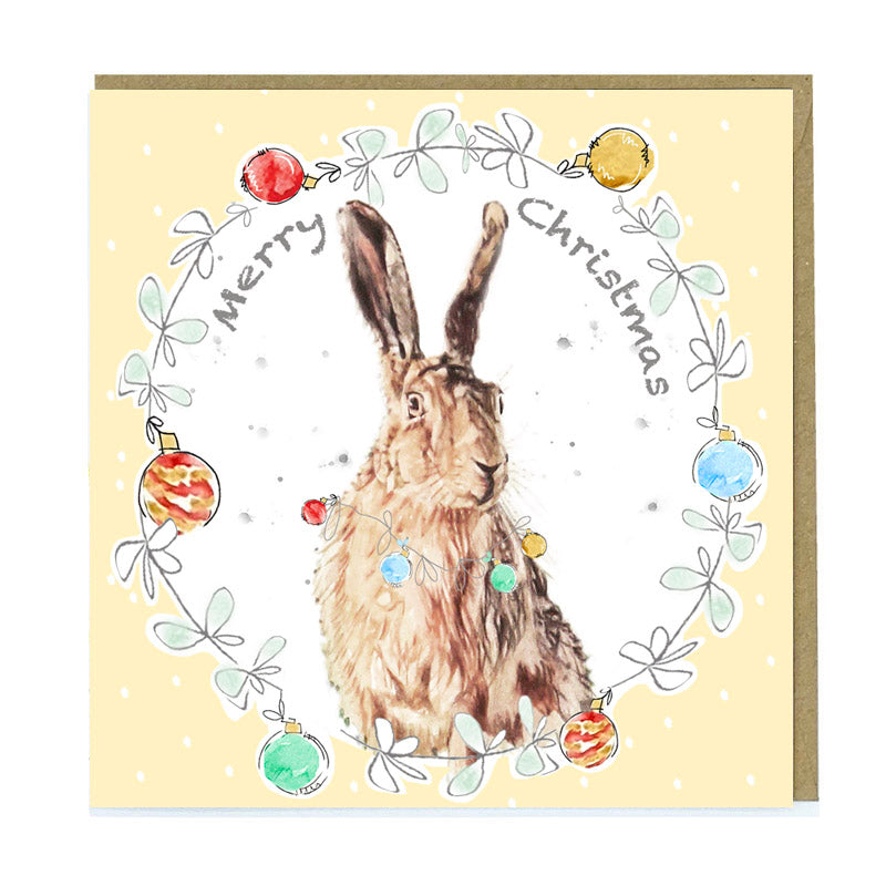 Greetings Card - Christmas Hare