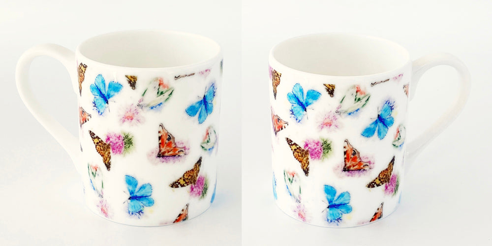 Fine Bone China Mug - Country Butterflies