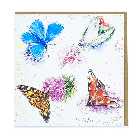 Greetings Card - Country Butterflies