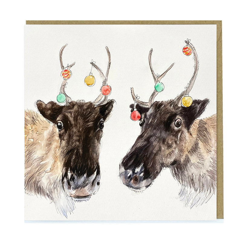 Greetings Card - Festive Reindeer