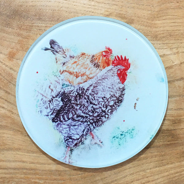 Glass Coaster - Hens Ahoy