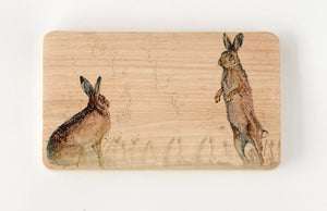 Wooden Chopping Board (small) - Harvest Hares