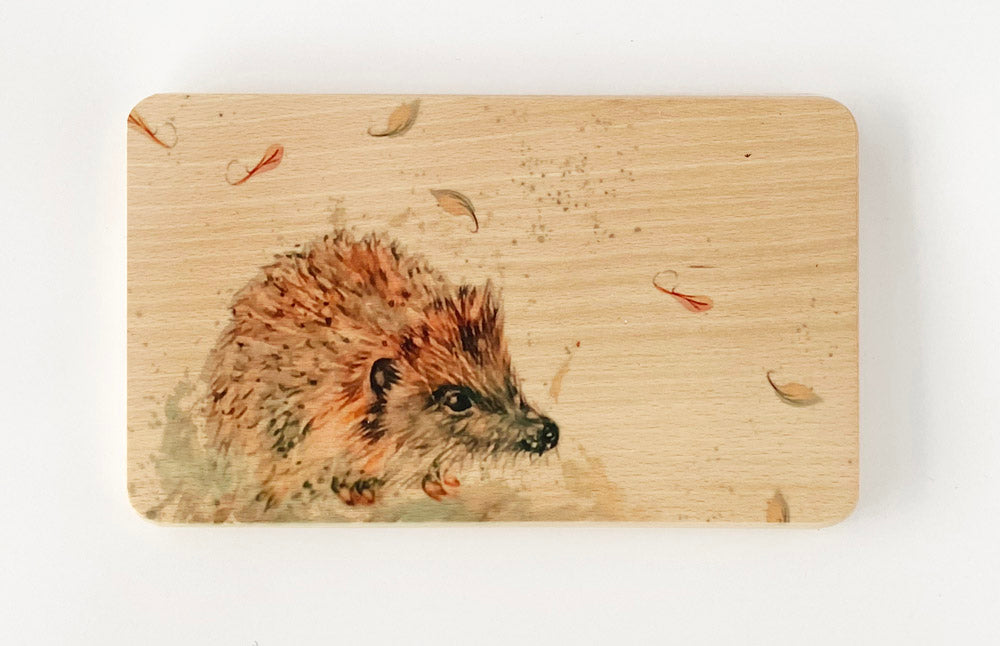 Wooden Chopping Board (small) - Little Hedgehog