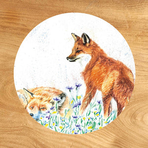 Glass Coaster - Let Sleeping Fox Lie