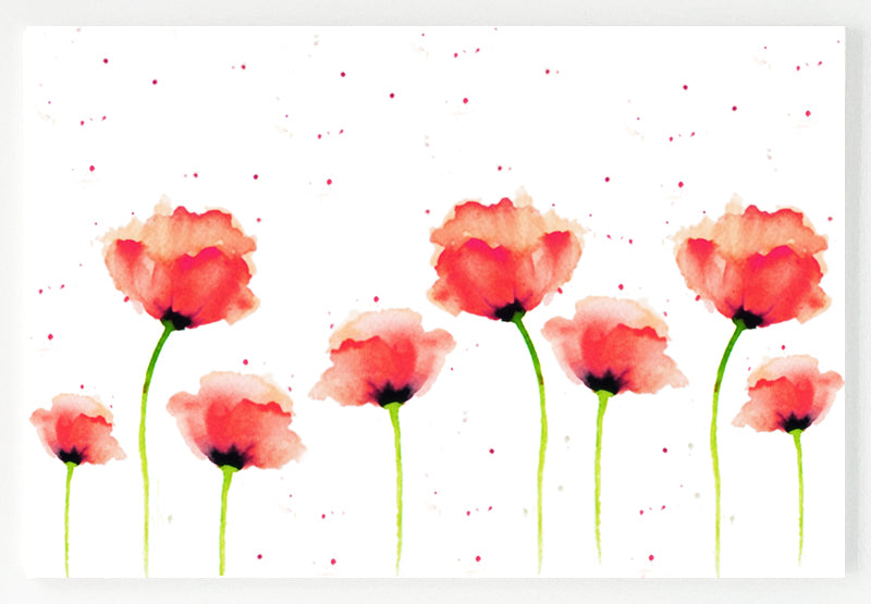 Ceramic Placemat - Red Poppies