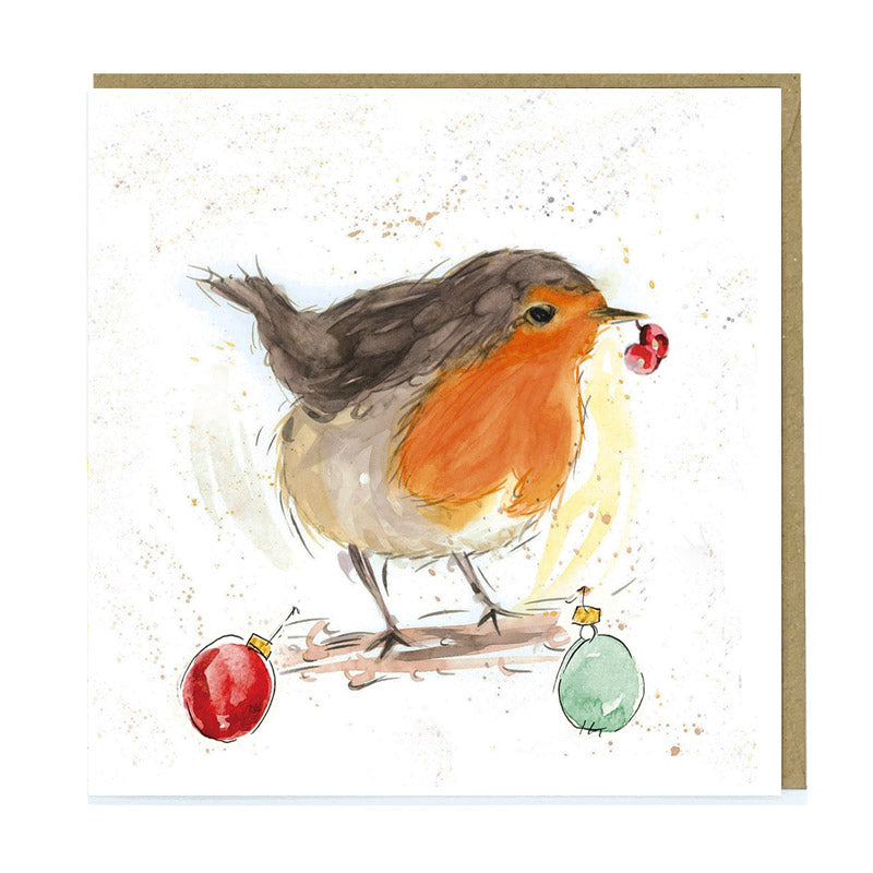Greetings Card - Christmas Robin
