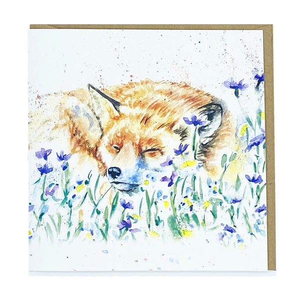 Greetings Card - Sleeping Fox